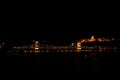 Magnificent Chain Bridge Szechenyi Lanchid at night in beautiful Budapest, Hungary Royalty Free Stock Photo