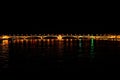 Magnificent Chain Bridge Szechenyi Lanchid at night in beautiful Budapest, Hungary Royalty Free Stock Photo