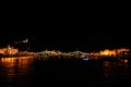 Magnificent Chain Bridge Szechenyi Lanchid at night in beautiful Budapest, Hungary Royalty Free Stock Photo