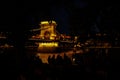 Magnificent Chain Bridge Szechenyi Lanchid at night in beautiful Budapest, Hungary Royalty Free Stock Photo