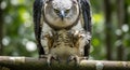 Majestic Changeable Hawk-Eagle Perched in Forest Royalty Free Stock Photo