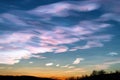 magnificent rainbow color clouds in arctic sky, Lapland Finland winter