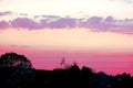 Magnificent colorful clouds in the evening sky