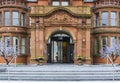 The magnificent entrance to the luxurious Slieve Donard Hotel
