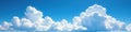 Magnificent fluffy white cloudscape, deep blue sky background , majestic, unburdened, nature Royalty Free Stock Photo