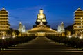 Night view of Fo Guang Shan Buddha Museum. Royalty Free Stock Photo