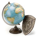 Magnificent Globe and Shield Royalty Free Stock Photo