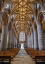 The Nave, Tewkesbury Abbey, Gloucestershire, England. Royalty Free Stock Photo