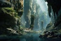 Magnificent karst landscape with caves