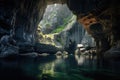 Magnificent karst landscape with caves