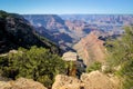 Multicoloured rocks with dozens of layers in Grand Canyon