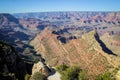 Multicoloured rocks with dozens of layers in Grand Canyon