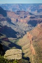 Multicoloured rocks with dozens of layers in Grand Canyon