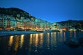 Magnificent light and color reflections create a magical atmosphere in the characteristic city of camogli