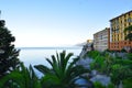 Magnificent light and color reflections create a magical atmosphere in the characteristic city of camogli