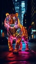 A Magnificent Tiger Strolling Through America\'s Streets