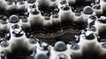 Magnificent Magnetic Macro: Exploring Hexagonal Biogenic Structures in White Ferrofluid