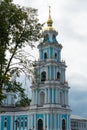 Kostroma, Russia, July 8, 2023. Bell tower of the Epiphany Cathedral of the Kremlin.