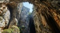 The magnificent and majestic caves of Diros in Greece. AI Generative