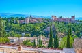 Sierra Nevada scenery with Alhambra, Granada, Spain Royalty Free Stock Photo