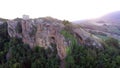 The magnificent medieval tower of Pietrarubbia Castle