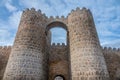 The magnificent medieval walls of Avila, Castile-Leon, Spain. A UNESCO World Heritage Site completed between the 11th and 14th