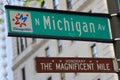 The Magnificent mile sign in Chicago Royalty Free Stock Photo