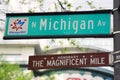 The Magnificent mile sign in Chicago