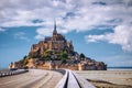 Magnificent Mont Saint Michel cathedral on the island, Normandy,