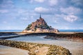 Magnificent Mont Saint Michel cathedral on the island, Normandy, Northern France, Europe