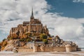 Magnificent Mont Saint Michel cathedral on the island, Normandy, Northern France, Europe