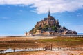 Magnificent Mont Saint Michel cathedral on the island, Normandy, Northern France, Europe