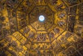 Magnificent mosaic ceiling of the Baptistry of San Giovanni Royalty Free Stock Photo