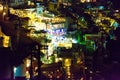 Night lights of Thera town Santorini island Cyclades Greece Royalty Free Stock Photo