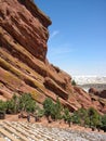 The magnificent open-air Red Rocks Amphitheatre near Morrison, Colorado