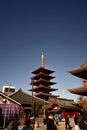 Magnificent Pagoda of Sensoji Temple, Asakusa, Tokyo, Japan Royalty Free Stock Photo