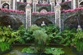 Magnificent palace, pond and fountain