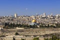 Magnificent panorama of Jerusalem. Dome of the Rock and Dome of Royalty Free Stock Photo