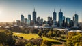 Magnificent panorama Melbourne Australia modern summer architecture scenic Royalty Free Stock Photo