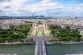 Magnificent Paris city view from Eiffel tower Royalty Free Stock Photo