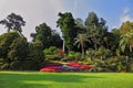 Magnificent park with flower beds Royalty Free Stock Photo