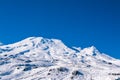 Magnificent peaks of Mountain Ruapehu covered with beautiful winter snow. Tongariro National Park, North Island of New