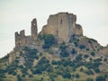 Magnificent photo of the ruins of the castle of queen Jeanne also called castle of Roquemartine in the provencal nature