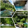 Magnificent photos of the Sorgue river in Provence in France with the text