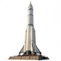 Magnificent rocket isolated on white background Royalty Free Stock Photo