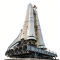 Magnificent rocket isolated on white background Royalty Free Stock Photo