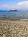 Magnificent sea and floating sail boats Royalty Free Stock Photo