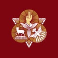 The magnificent seal of the Holy Trinity: God the Father, God the Son and God the Holy Spirit.