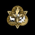 The magnificent seal of the Holy Trinity: God the Father, God the Son and God the Holy Spirit.