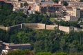 Magnificent Shot Of The Wall Of Segovia. Architecture, Travel, History.